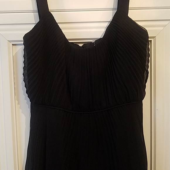 Vintage Jill by Jill Stuart Black Plissé Midi Dress 2 - Picture 4 of 8